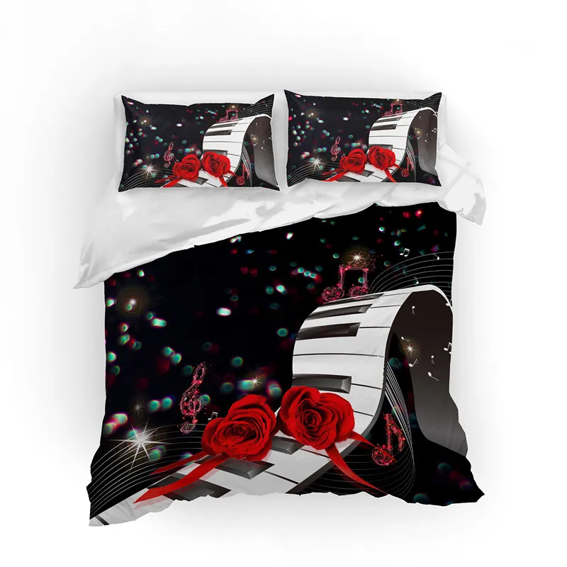 

Piano Bedding Set Musical Instruments Bedding and Pillowcases Bedspreads Home Textiles