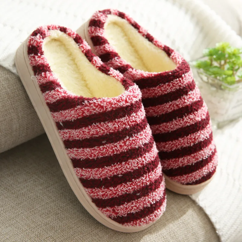 

Новый стиль плюс бархатные тапочки осень и зима домашняя парная теплая обувь для дома WXZ5