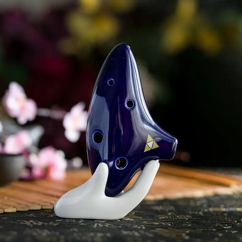 6 отверстий Ocarina керамический Alto ToneC Flute синий инструмент Деревообрабатывающие