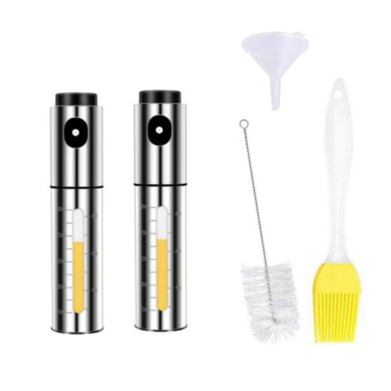 

Practical Oil Sprayer for Cooking,2 Pcs Stainless Steel Olive Oil Sprayer,Kitchen Oil Dispenser,For Air Fryer,Salad,BBQ,Baking,E