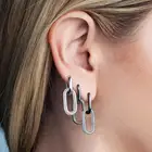 Женские серьги-кольца с позолотой 18 карат, винтажные серьги-кольца с подвесками в стиле панк, Подарочная бижутерия, 2021