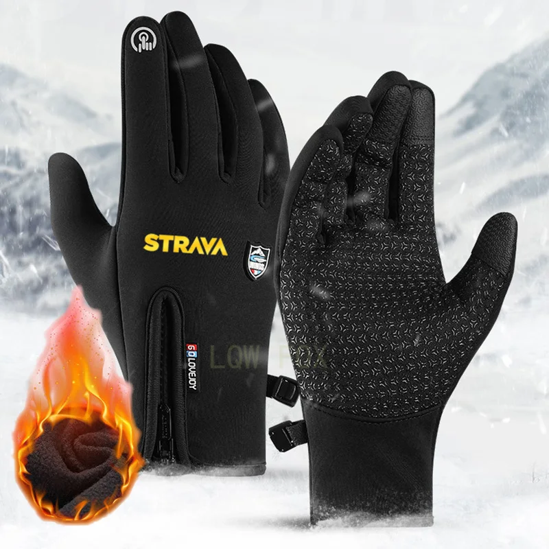 

Cycling Gloves Full Finger for Men Touch Screen Waterproof Mountain Bike Mtb Cycling Clothing Winter Breathable Keep Warm Gloves