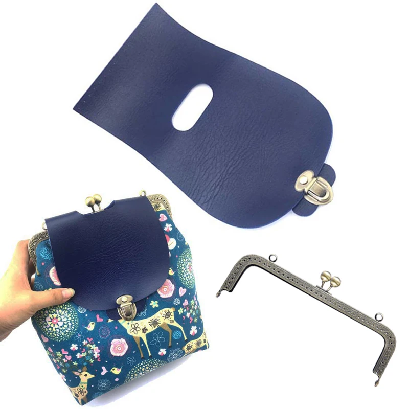 

2019 New Arrival Fashion Shoulder Bag Flap Cover For Women Handbag diy Package Accessories With Metal Purse Frame Handle #D