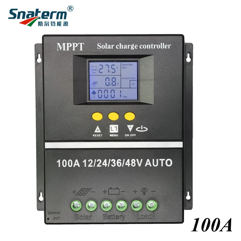 MPPT PWM 100A 12В 24В 36В 48В автоматический контроллер заряда солнечной батареи PV