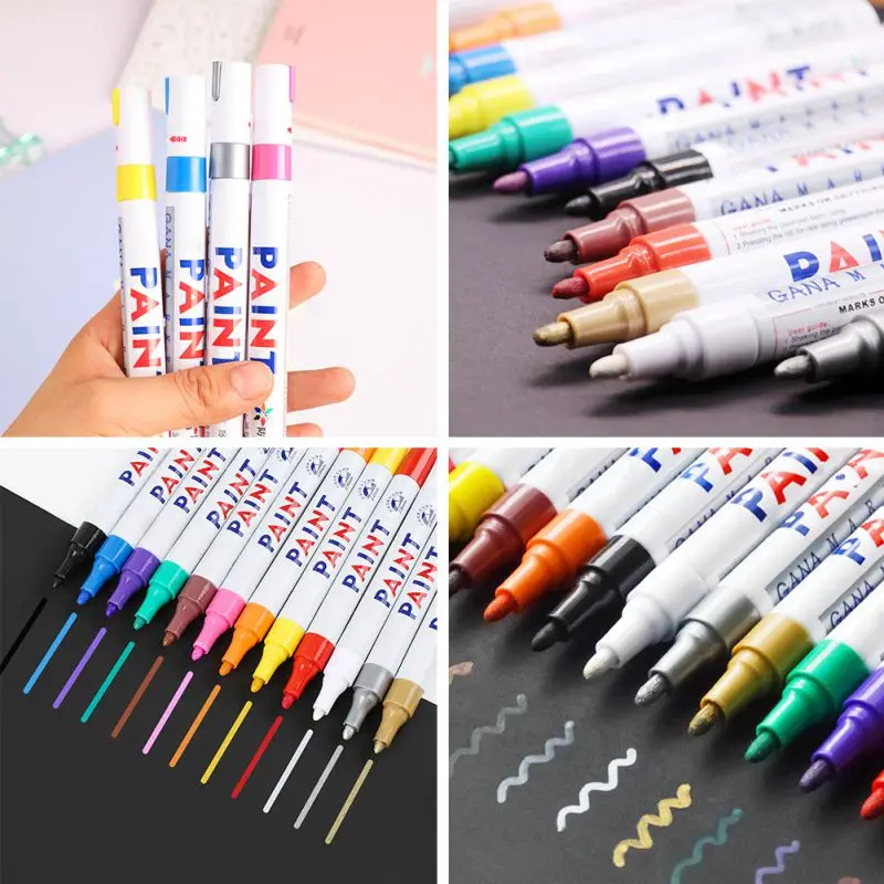 

Painting Mark Pen Tile Marker Repair Wall Pen White Grout Marker Odorless Non Toxic for Tiles Floor Tyre Suitable Car