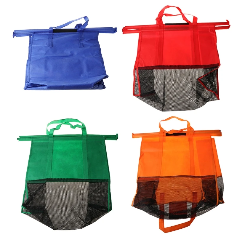

4 Pack Reusable Trolley Bag Shopping Cart Grocery Bag for Hot or Cold Groceries