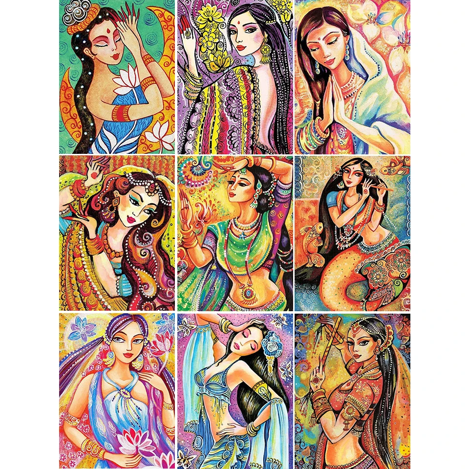 

5D Diy алмазная живопись женщина мультфильм вышивка крестиком комплект полная дрель вышивка мозаика искусство картина из страз Декор Новое п...