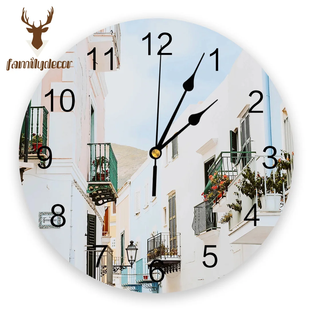 Италия печатных ПВХ настенные часы современный дизайн домашний Декор Спальня