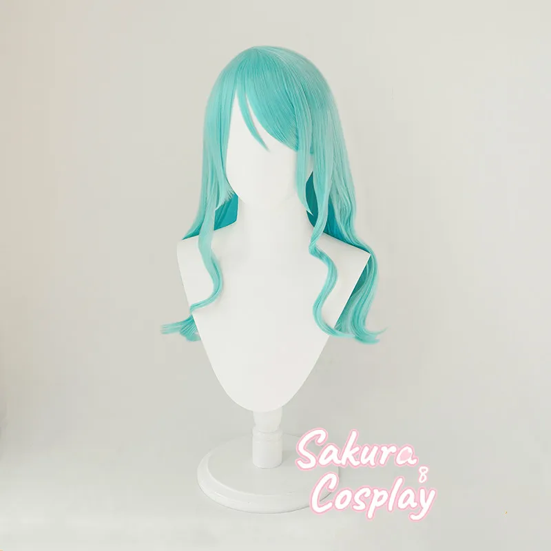 Взгляд! Hikawa Sayo Bandori Косплей синие зеленые длинные волнистые термостойкие