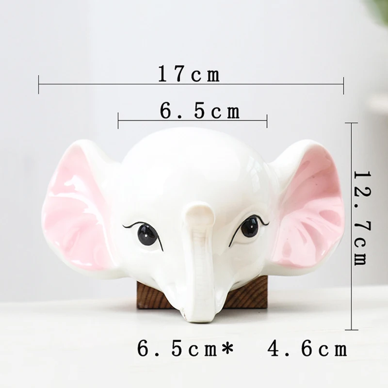 Декор Комнаты Cute Elephant Hanging Planter Ceramic Ower Pots Gardening Container Animal Decor For Indoor Outdoor Home | Дом и сад
