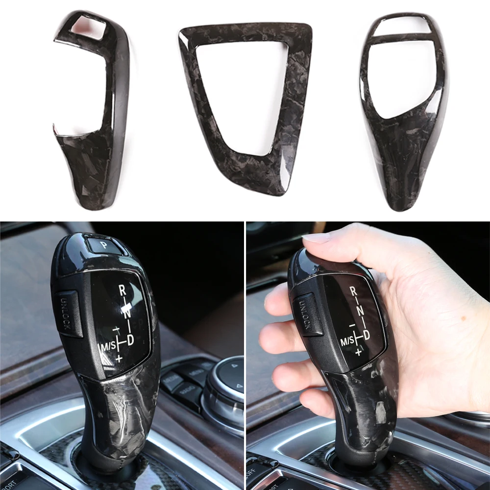 Ручка переключения передач и наклейки на панель из углеродного волокна для BMW 1 2 3