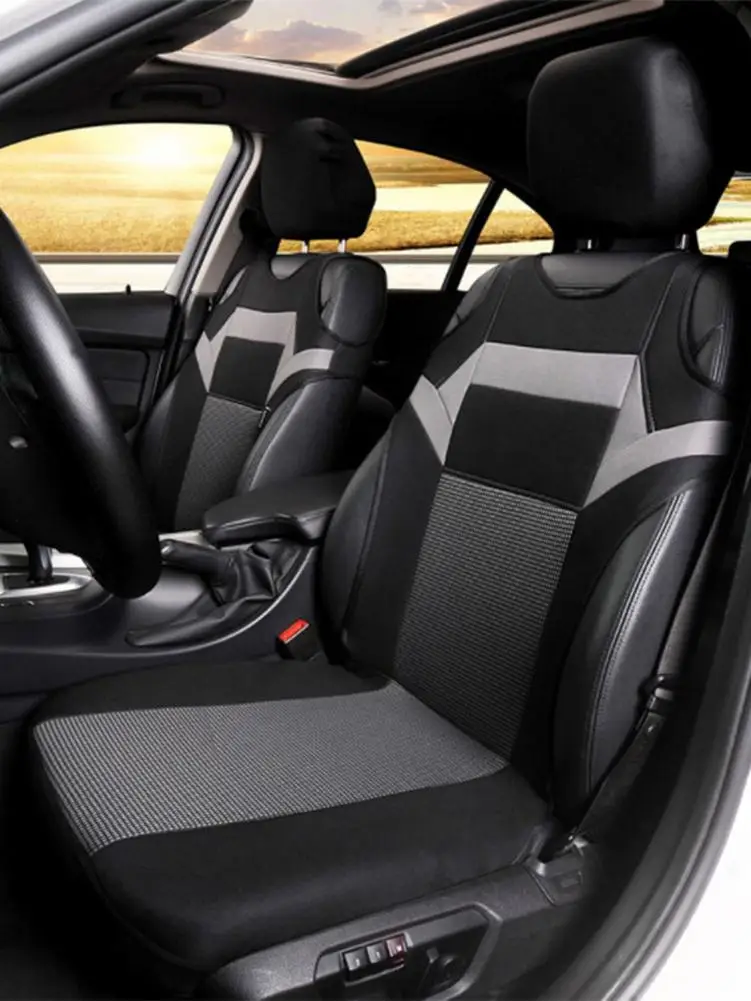 Universal Breathable 4Pcs/Set Car Front Seat Covers With Free Headrest Mesh Interior Accessories T Shirt Type | Автомобили и