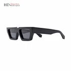 Солнцезащитные очки для мужчин и женщин, поляризационные прямоугольные солнечные аксессуары UV400, в стиле ретро, для вождения