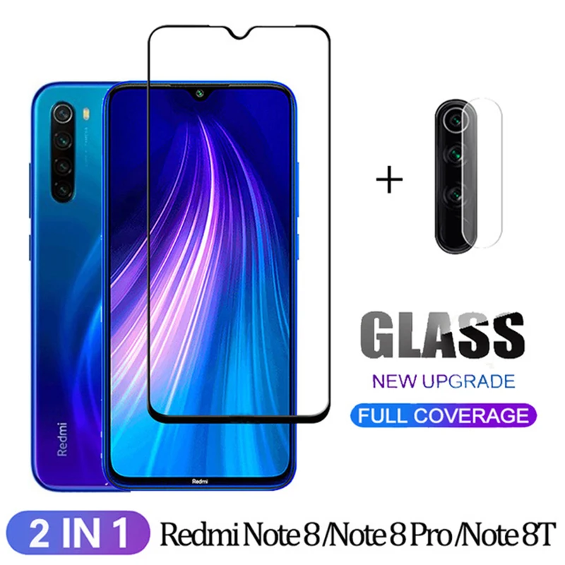 

2in1 Tempered Glass For Xiaomi Redmi Note 8 Pro Glass Screen Protector Camera Lens Film On Redmi 8A Note8T Note8 T 8pro Not 8T