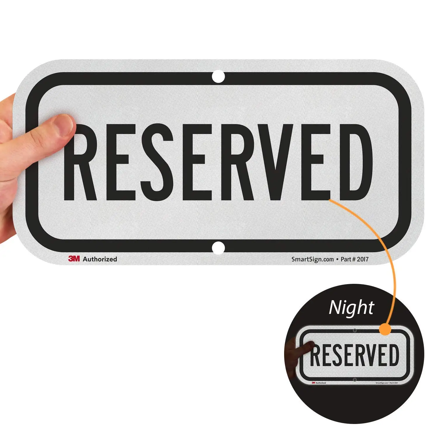 

SmartSign "Reserved" Sign | 6" x 12" Aluminum