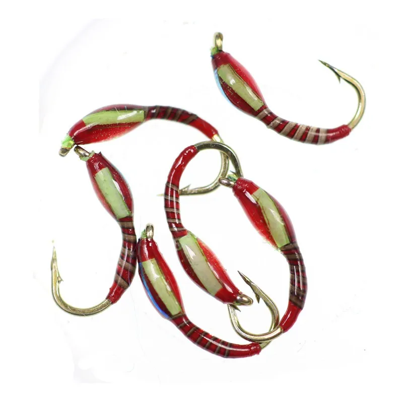 6PCS 1CM Fishing Lure High Quality Professional Bait Glued Outer Layer Bright Blue Peacock Backthe Body Rubberized Bait