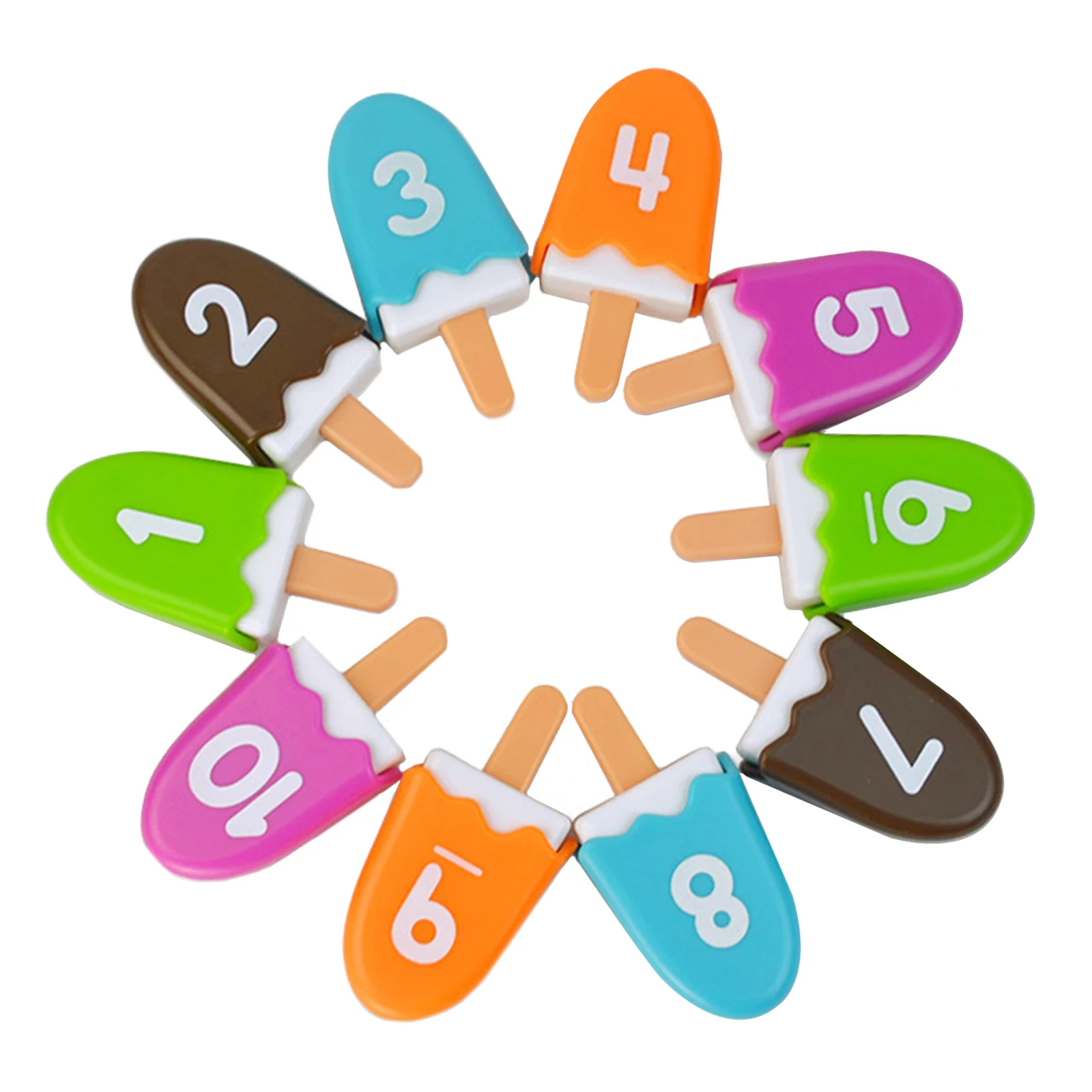

Number Matching Toys Ice Cream Toys Math Games Colorful for Babies Toddlers