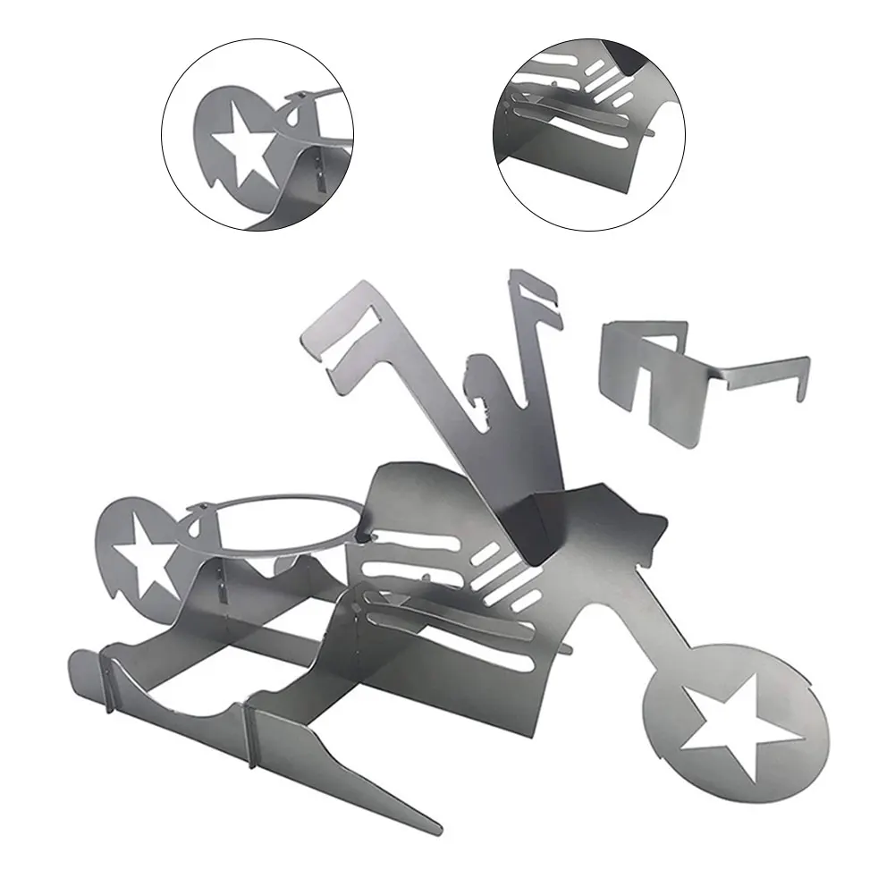 

BBQ Chicken Roaster Funny American Motorcycle Stainless Steel Rack Tools Whole Chicken BBQ Grill Holder Rack Grilling Roast Rack