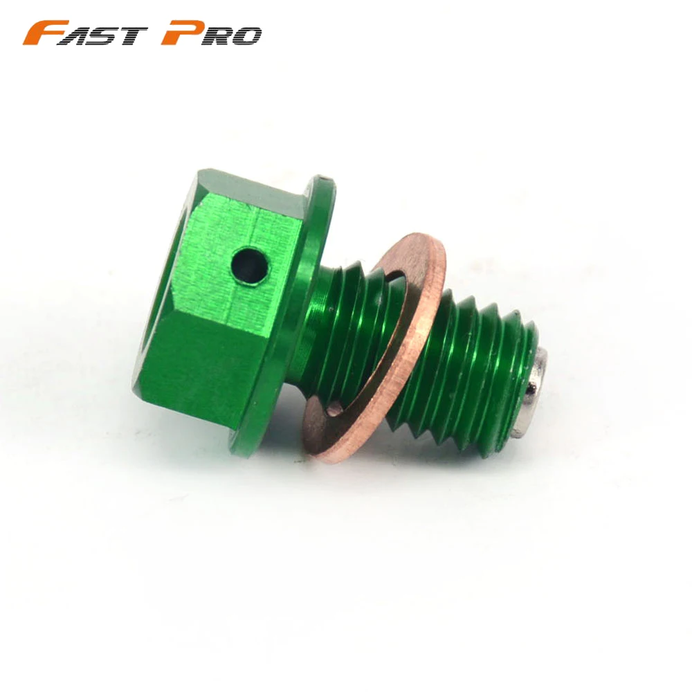 Магнитная заглушка для слива масла мотоцикла CNC KAWASAKI KX65 KX85 KX100 KX125 KX250 KX500 KX250F KX450F