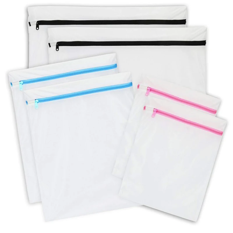 6 Размеры белый сырой сетчатые мешки для стирки для стиральных машин белье мешки для стирки белья современные полиэфирный мешок для прачечн... от AliExpress WW