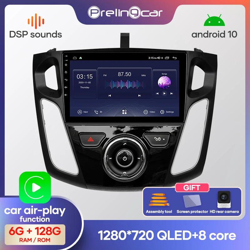 Автомагнитола Prelingcar 2 Din Android 10 0 без DVD мультимедийный видеоплеер GPS навигация для