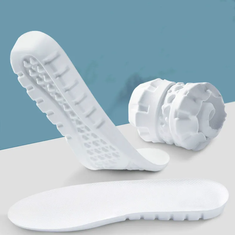 

New Sports High Elastic Kinetic Energy Ultra-light Insoles Sweat Shock Absorbent Deodorant Breathable Eva Soft Shoe Cushion Pad