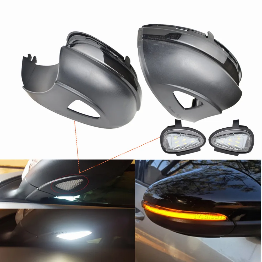 

Turn signal LED dynamic side mirror flashing indicator light sequentially For VW Volkswagen Golf 6 MK6 GTI R20 Puddle Light