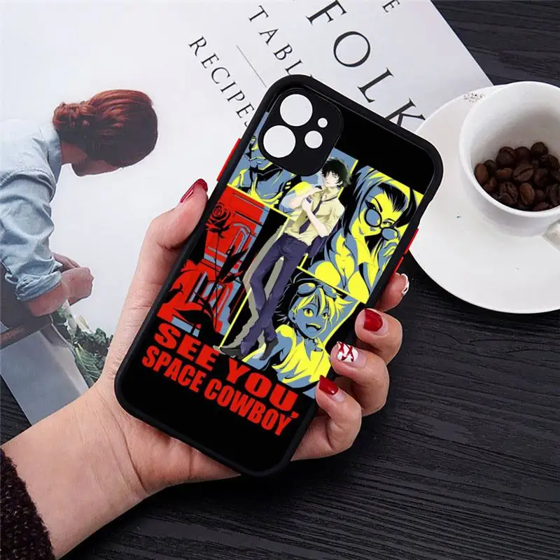 

Space Cowboy Bebop Phone Case Matte Transparent for iPhone 7 8 11 12 s mini pro X XS XR MAX Plus cover funda