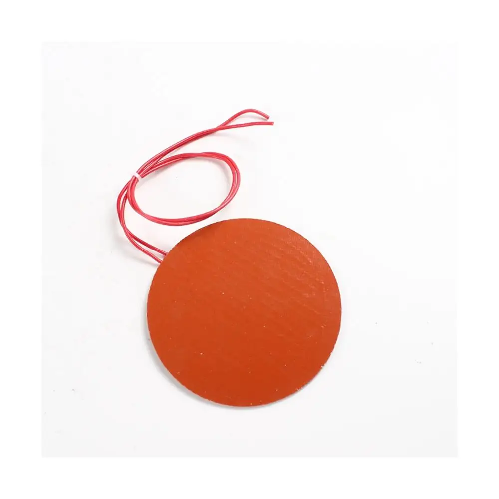 Round 100mm 5V 12V 24V Silicone Heating Pad Electric Rubber Heat Mat Heated Bed Plate Flexible Waterproof 3D Printer | Дом и сад
