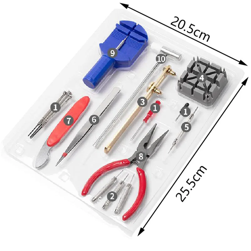 16/144Pcs Watch Tools Watch Opener Remover Spring Bar Repair Pry Screwdriver Clock Watch Repair Tool Kit Watchmaker Tools Parts