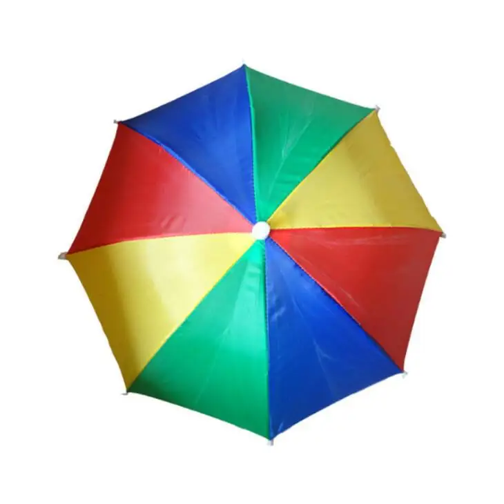 저렴한 휴대용 우산 모자, 태양 그늘, 방수, 야외 캠핑, 하이킹, 낚시, 축제 파라솔, 접이식 브로리 캡, 55cm, LX1990