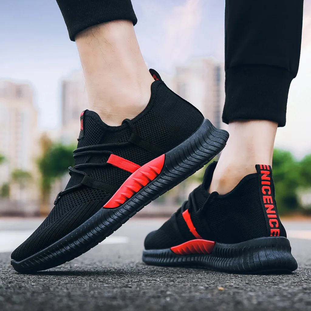 Модная прогулочная Мужская Спортивная обувь для мужчин Обувь На Шнуровке Для