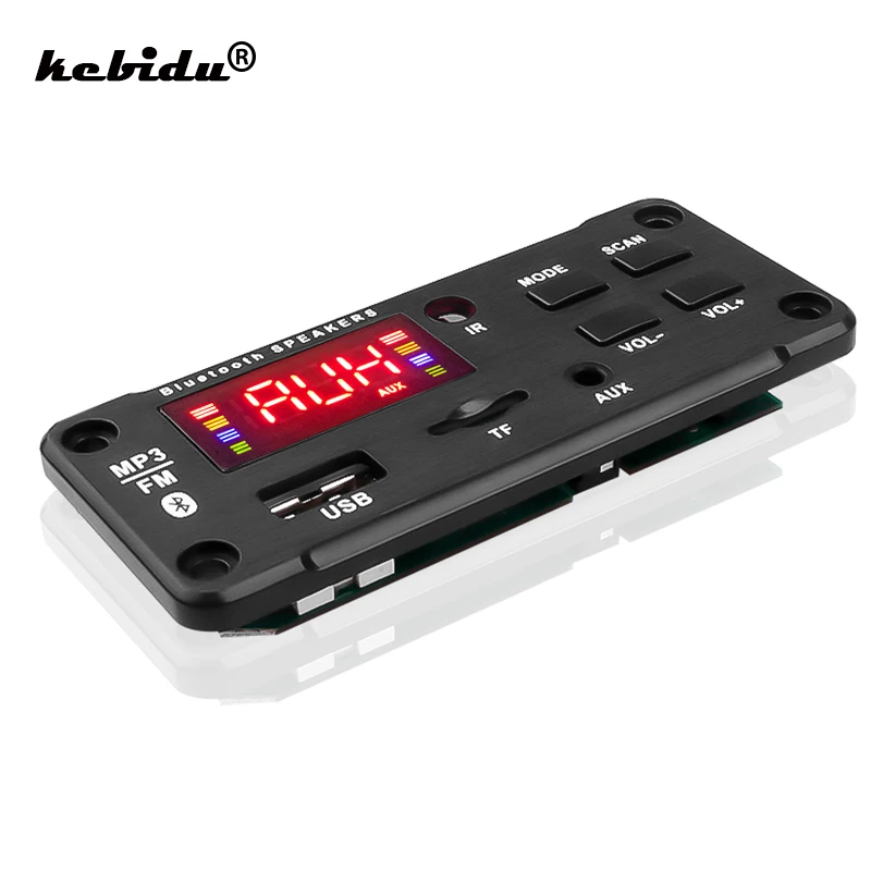 Big Color Screen Car Audio USB TF FM Radio Module Wireless Bluetooth 5V 12V MP3 WMA Decoder Board Player with Remote Control | Электроника