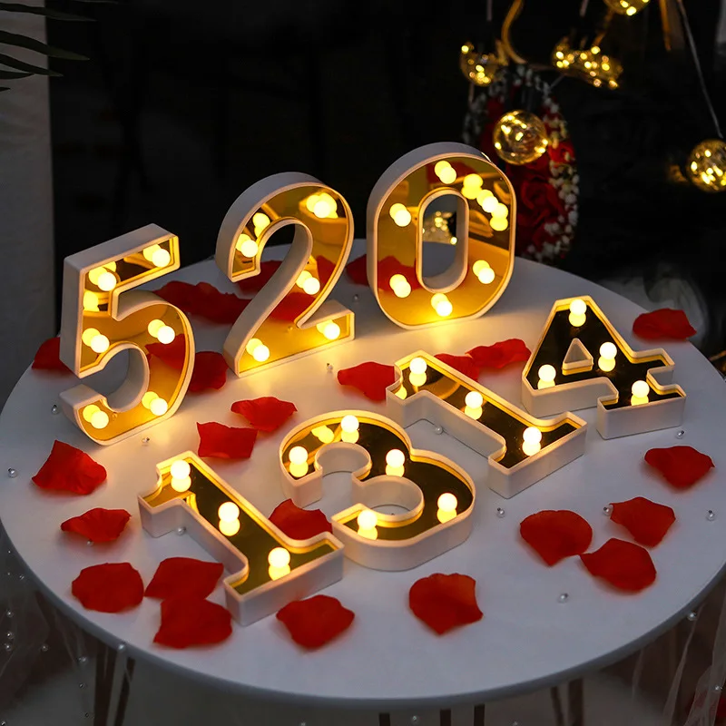 

3D LED Letter Light 26 Letter 0-9 Number Light Wall Wall Light Baby Bedroom Night Light Birthday Christmas Party LED Night Light