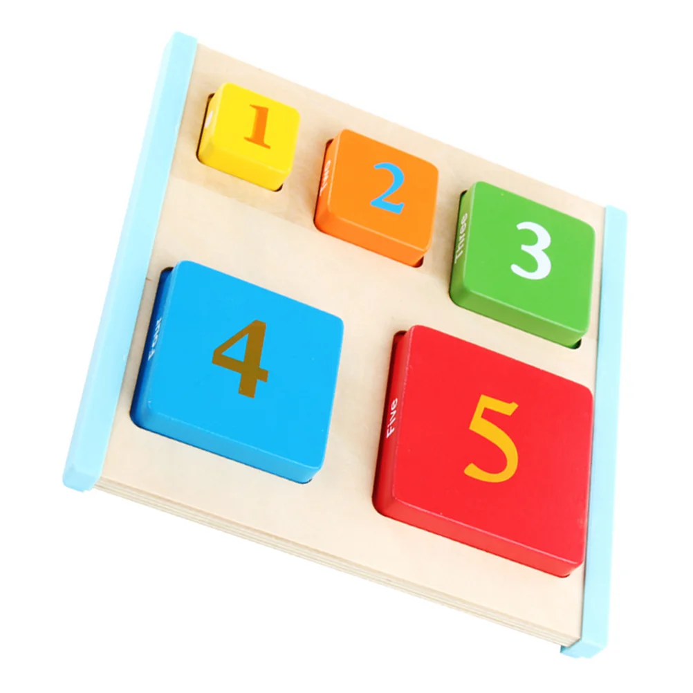 

1 Set of Wooden Digital Building Blocks Baby Letter Cognition Stacking Toys