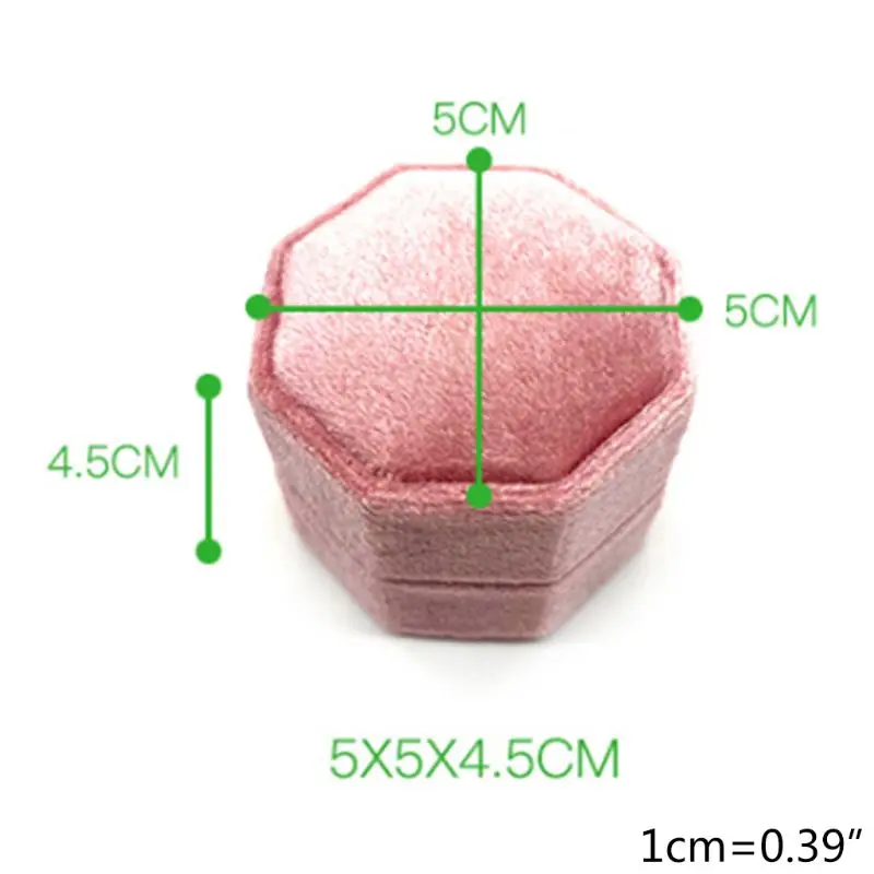 

Velvet Single Ring Box Octagon Wedding Ceremony Ring Box with Detachable Lid