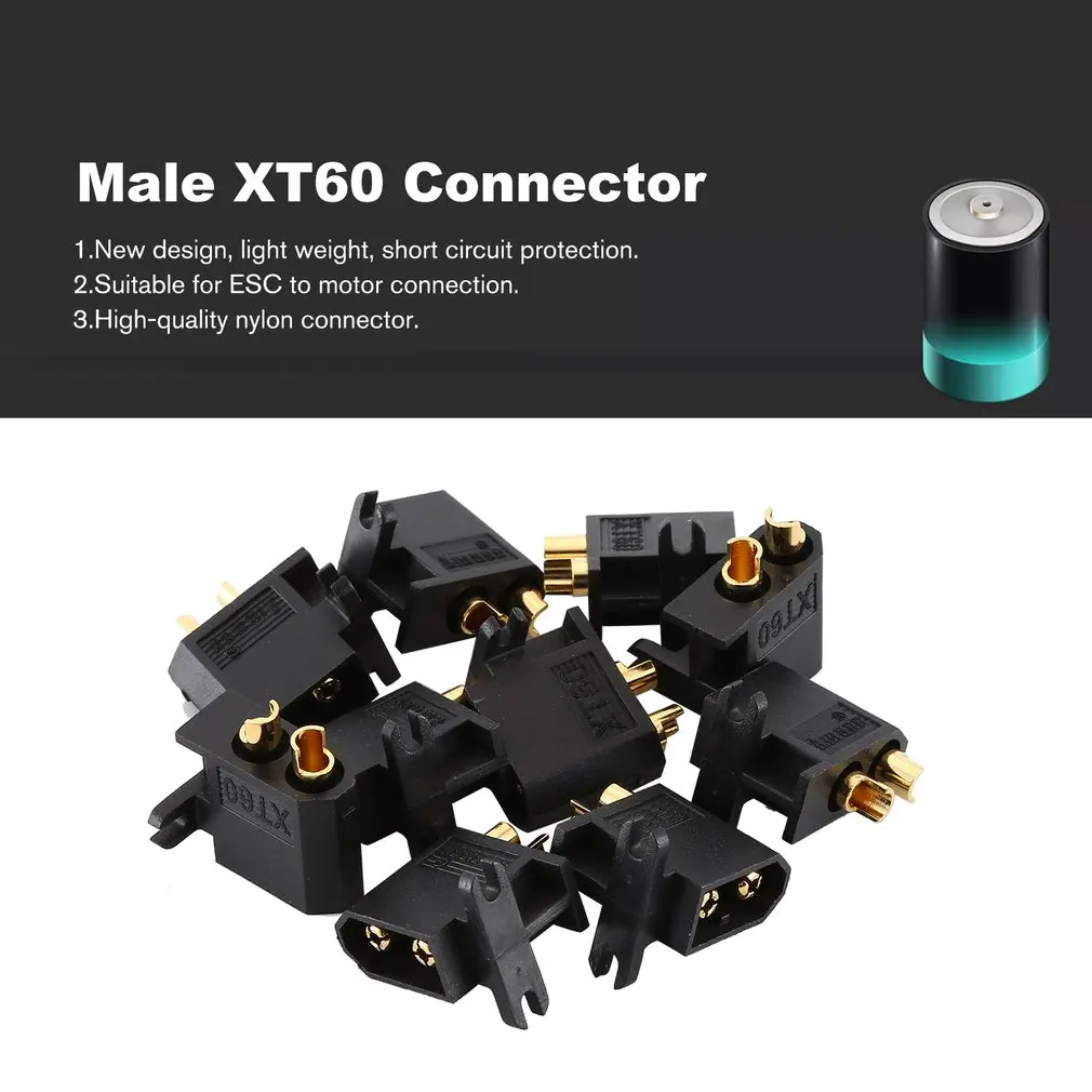 10 шт. Amass Вертикальное Крепление XT60 штекер разъем с монтажным кронштейном для