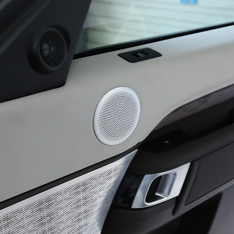 

Car Interior Aluminum Alloy Car Door Speaker Network Cover Trim Accessories For Land Rover Discovery 5 LR5 2017 2018
