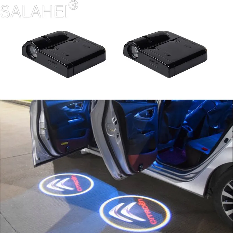 

2PC NEW High Quality Led Car Door Welcome Projector Logo Shadow Lights For Citroen C4 C1 C2 C5 C3 C6 C5 C8 DS C-ELYSEE VTS
