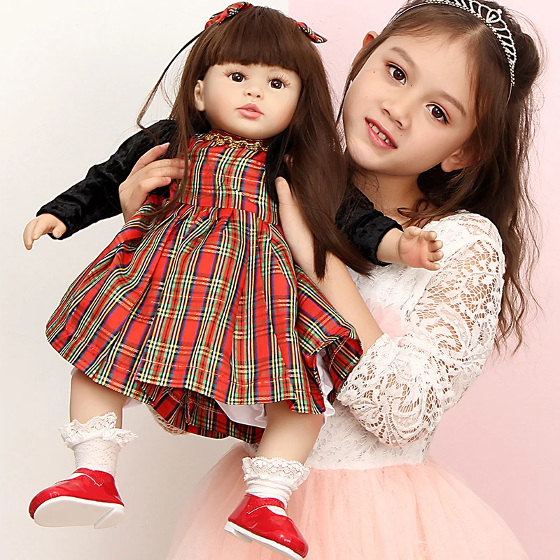 

ZIYIUI Realistic Reborn Dolls 60 Cm Mold Face Girl Lifelike Soft Silicone Reborn Girl Doll Toys Christmas Gift Adult Collectible