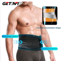 getinfit back support adjustable back brace lumbar support belt elastic compression waist belt unisex sport safety equipment
