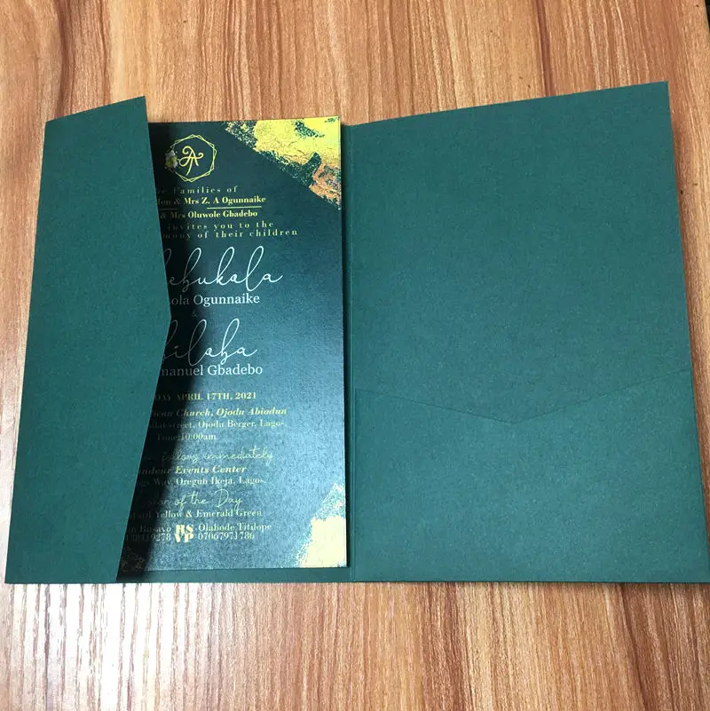 50X Rose Gold Silver Black Green Craft Navy Blue Laser Cut Tri-fold Wedding Invitation Cards Kit Pocket Invite Envelope RSVP | Дом и сад