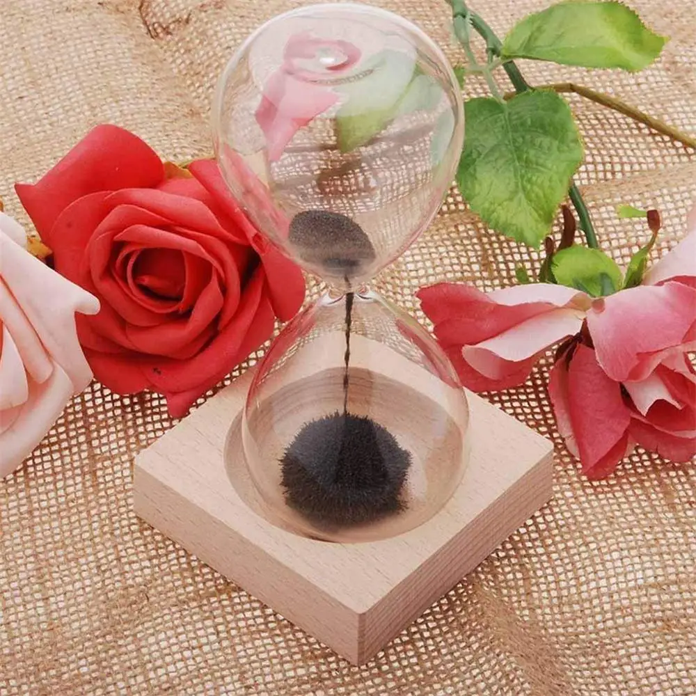 

Glass Iron Powder Magnetic Hourglass Creative Craft Hourglass Decoration hourglass clock with hourglass gifts as delicate 158cm