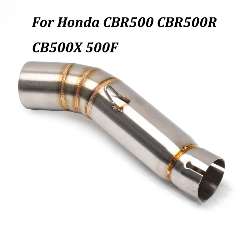 

Глушитель выхлопной трубы для мотоцикла, среднее модифицированное соединение, труба из нержавеющей стали, без застежки, для Honda CBR500, CBR500R, ...