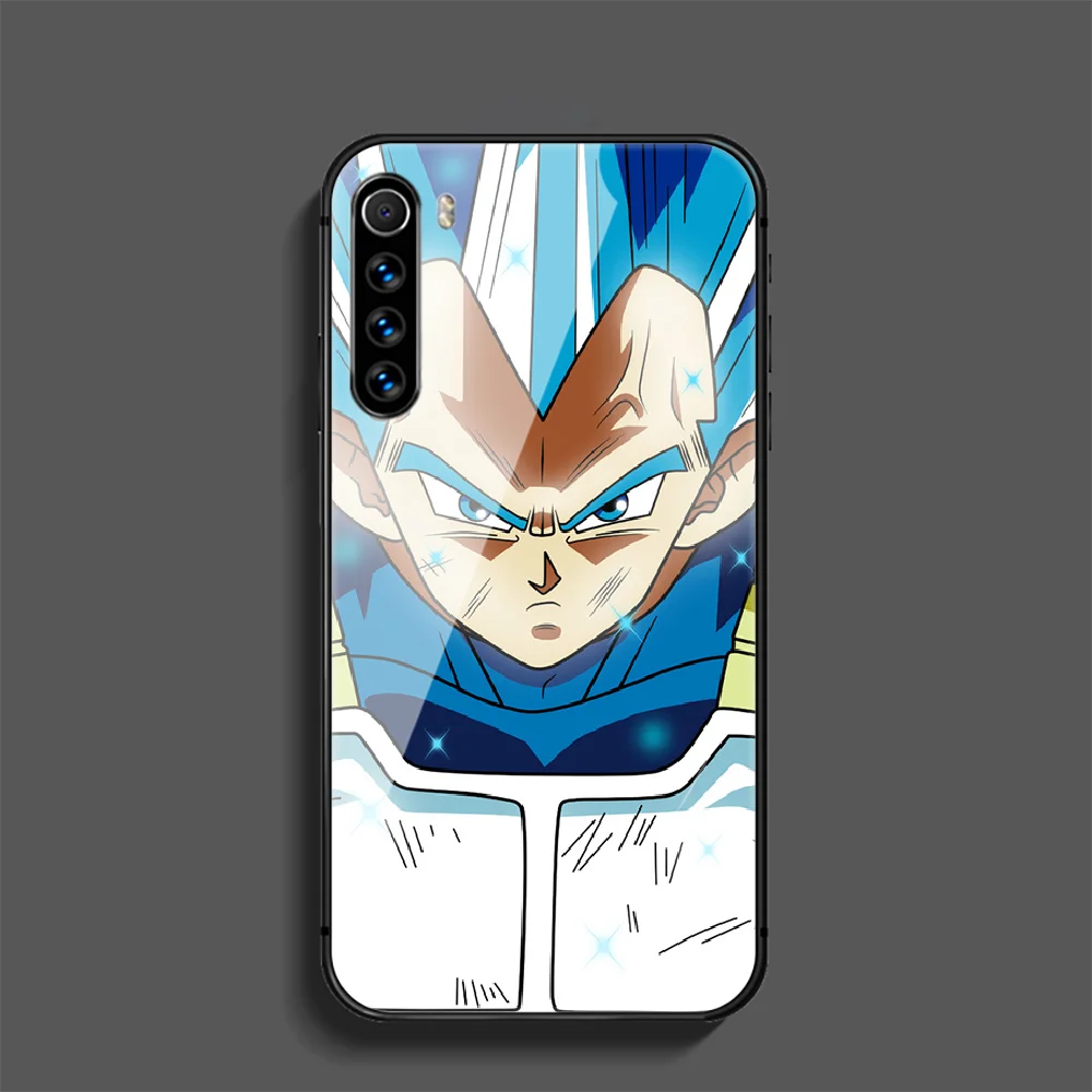 

Dragons-Balls Vegeta Phone Tempered Glass Case Cover For Xiaomi Redmi Note 7 7A 8 8T 9 9S 9A 10 K20 K30 Pro Ultra Funda Cover 3D