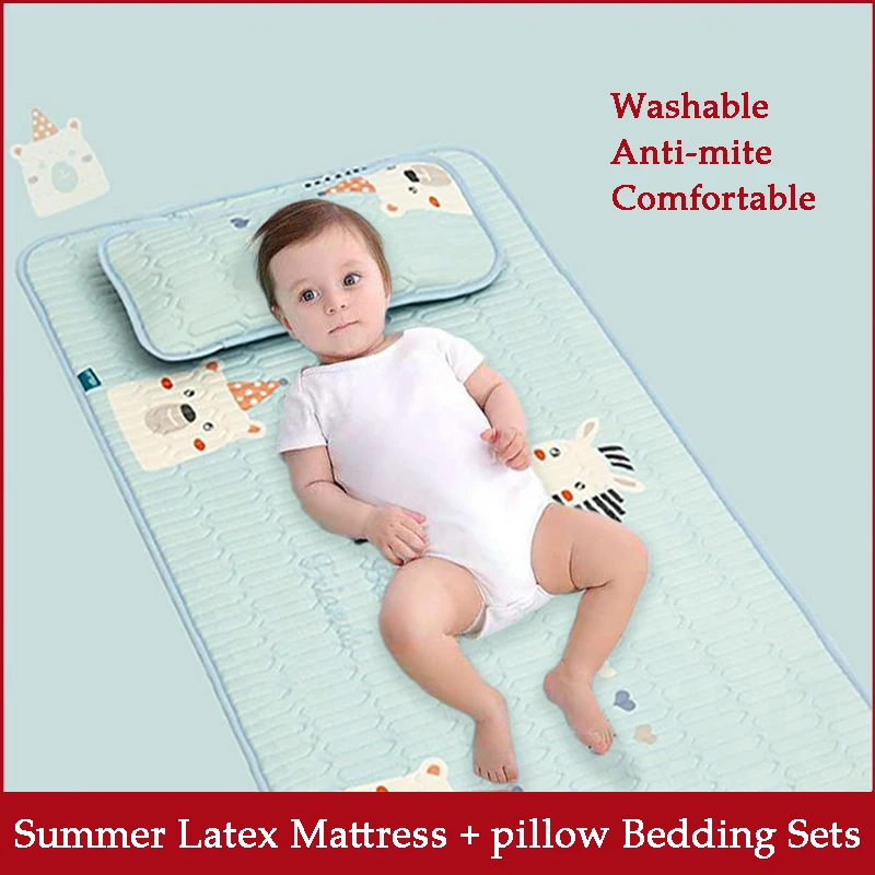 Summer cool baby Mattress mat pillow Sets Newborn Infant Bedding Sleeping Crib Pad kids school matelas colchone colchon | Мать и ребенок