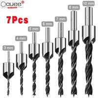 47pcs 3 10mm round shank titanium coating hss countersink drill bit carpentry chamfer boring woodworking tool with hex l wrench