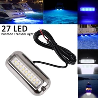 universal 50w marineboat 27 led underwater pontoon boat transom lights stainless steel landscape for marine boat accessories
