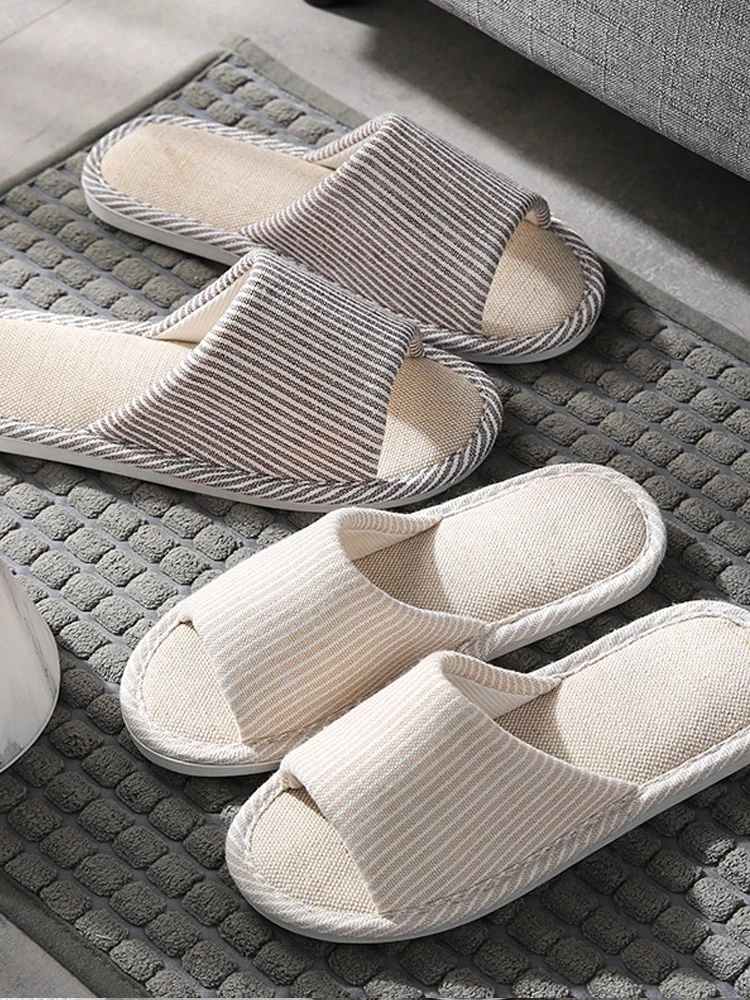 

2021 summer comfortable home shoes men's slippers cotton slippers bedroom indoor shoes