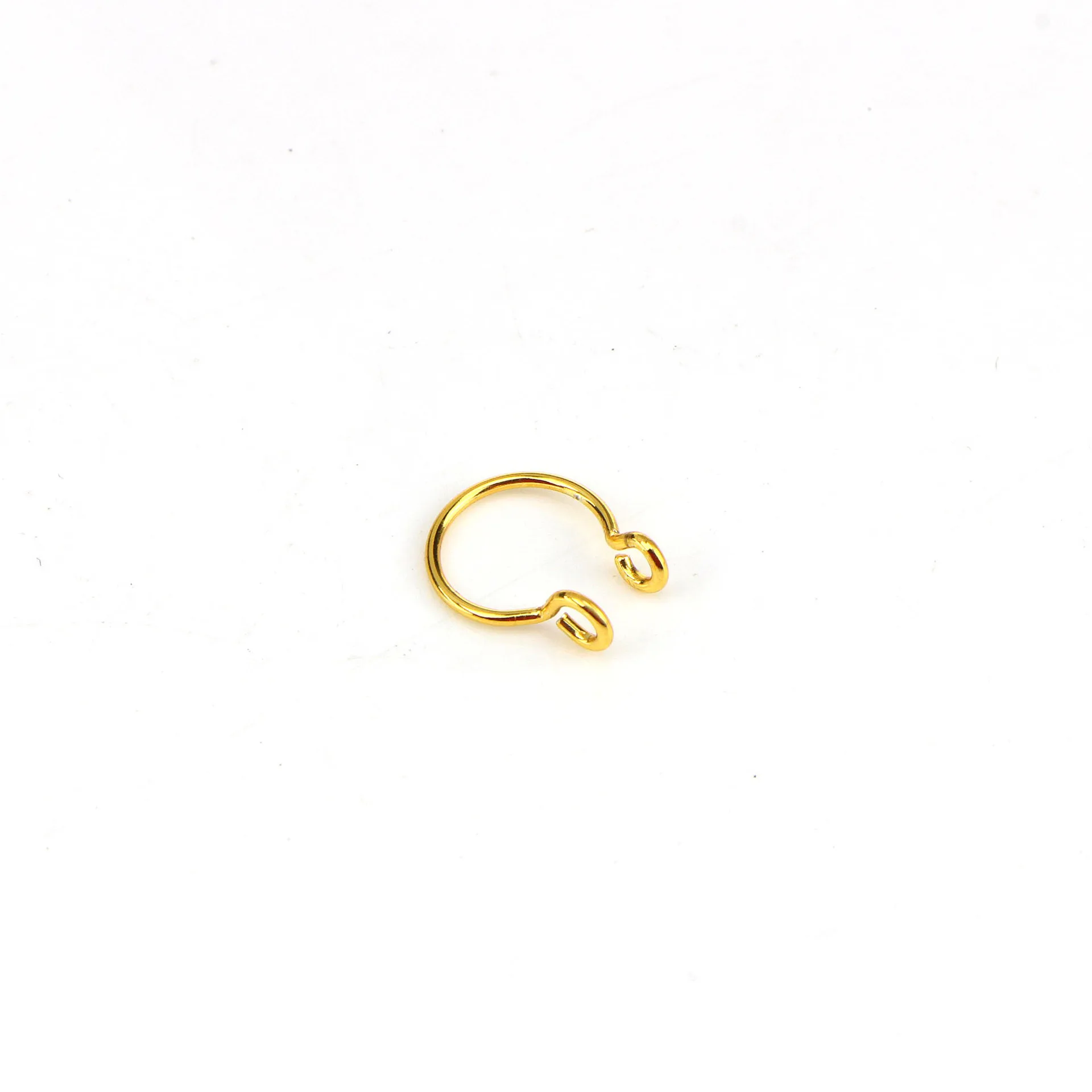 

1pc Sexy On 6/8/10mm Thin Clip Open Nose Rings & Studs Surgical Titanium Steel C Small Hoop Fake Piercing Stud Body Jewelry